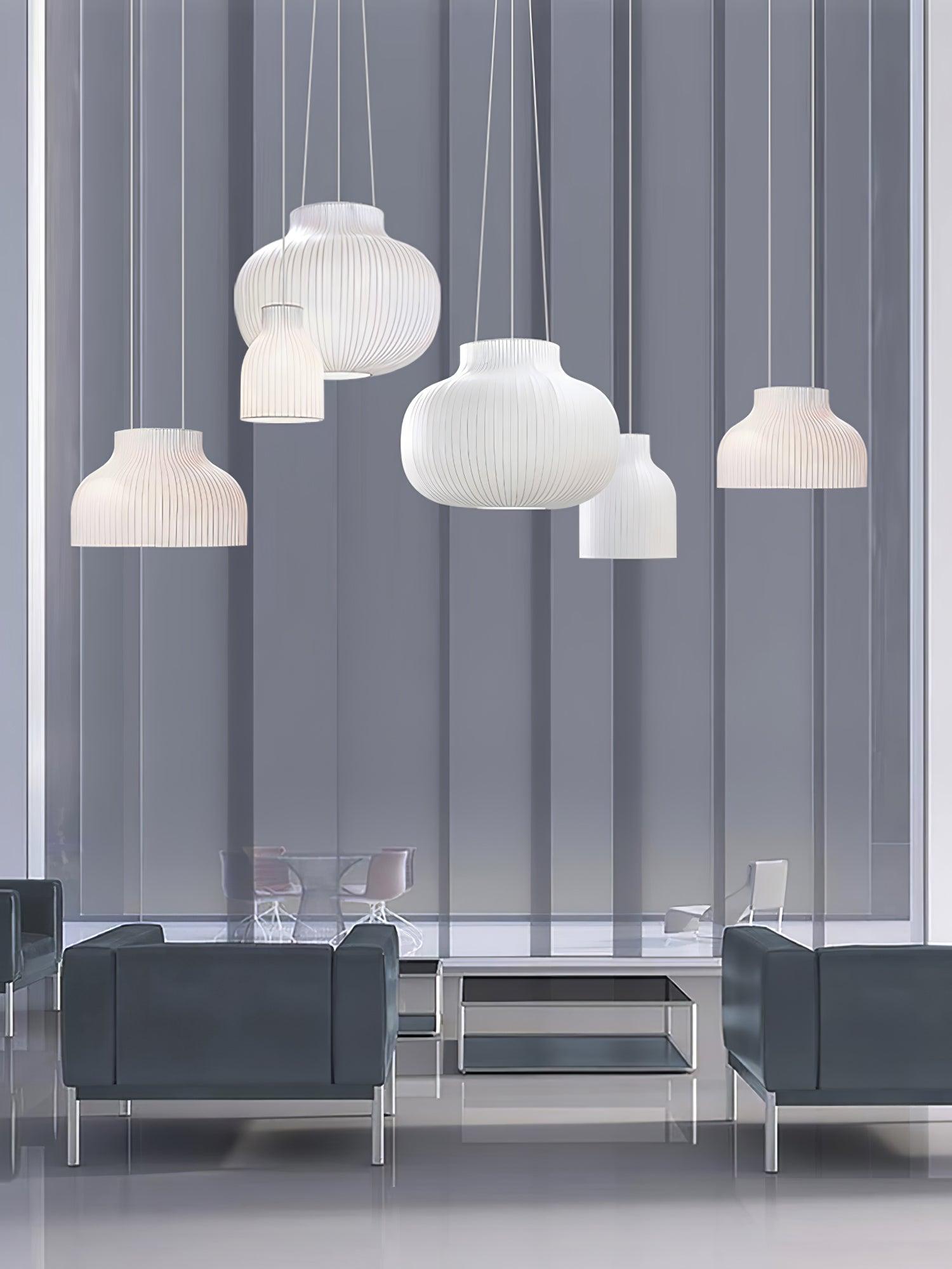 Lumina Lampe Pendante en Soie Canellée - Neutralighting