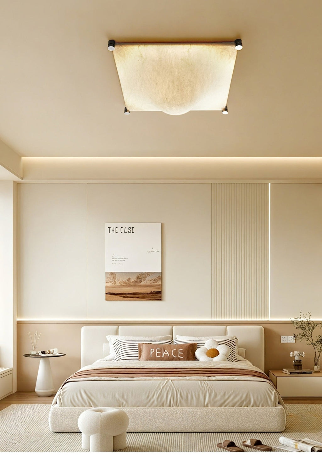 Panel Applique Murale Rustique en Soie - Neutralighting