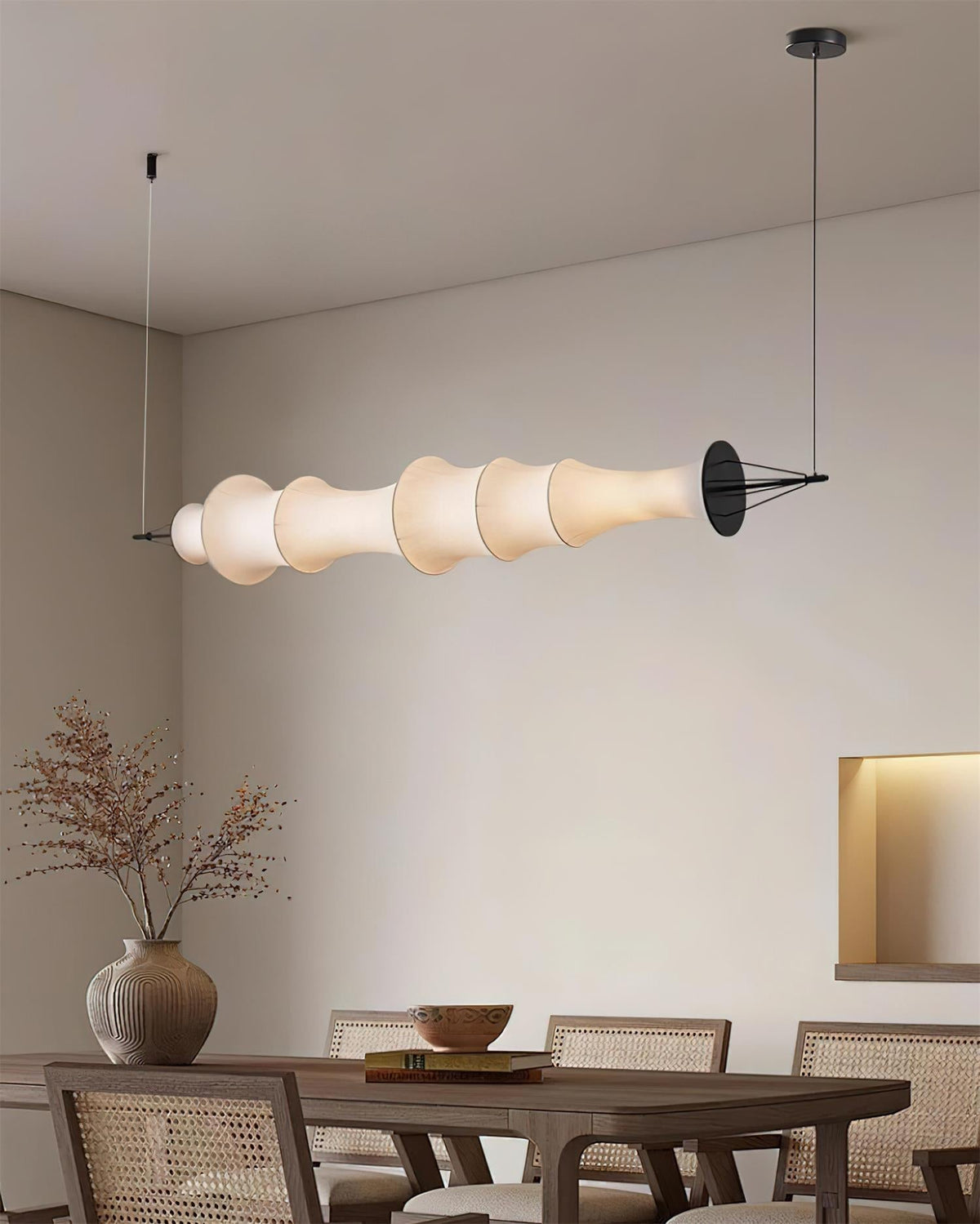 Decorfine Chandelier Sculptural en Soie - Neutralighting