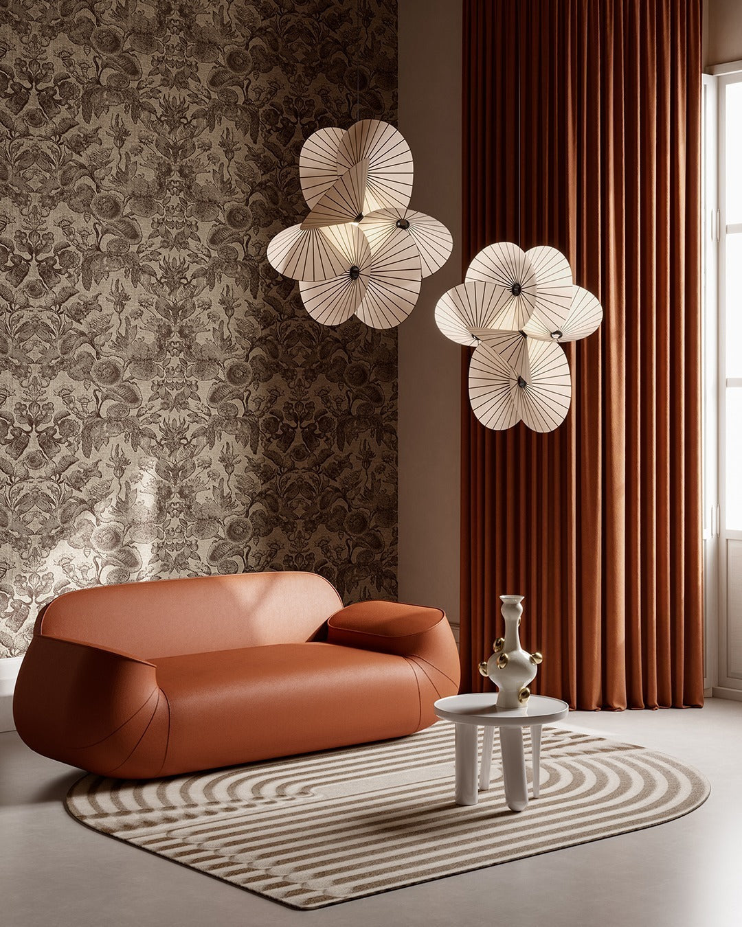 Zerinarae Suspension en Métal et Tissu, Créativité Individuelle - Neutralighting