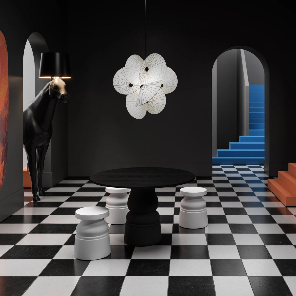 Zerinarae Suspension en Métal et Tissu, Créativité Individuelle - Neutralighting