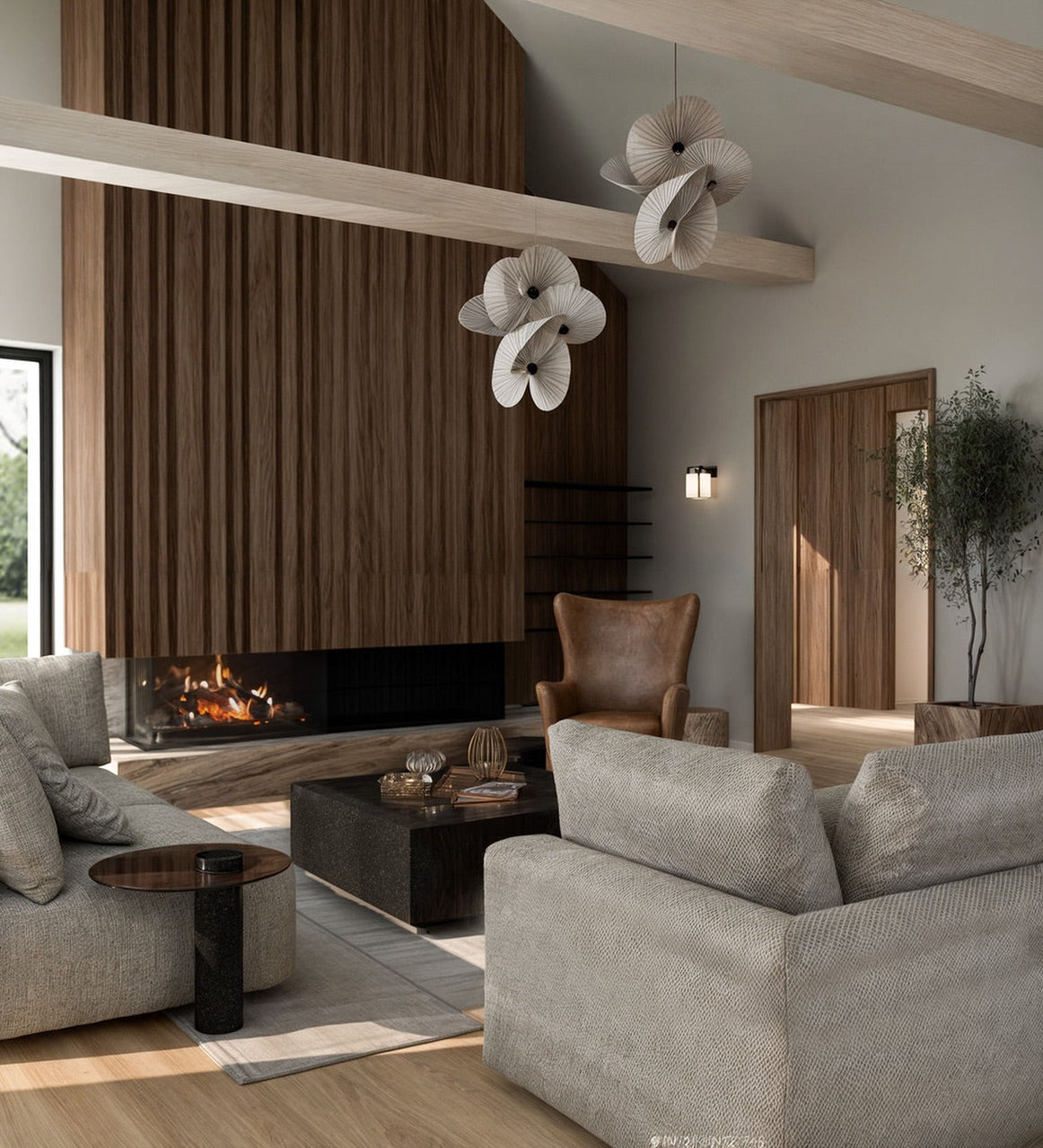 Zerinarae Suspension en Métal et Tissu, Créativité Individuelle - Neutralighting