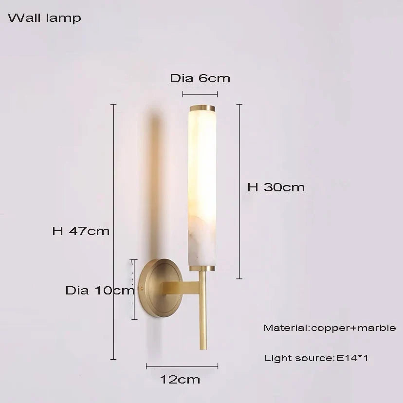 Suspension — Suspension élégant en marbre naturel LED postmoderne pour villa