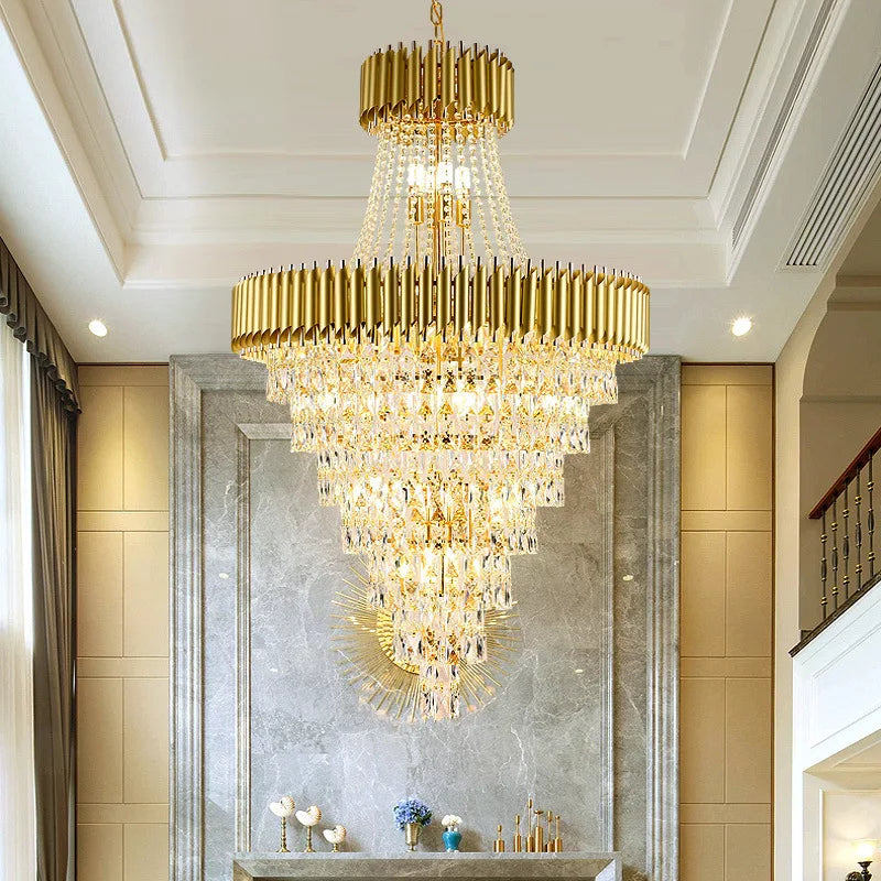 Lustre — En cristal de luxe pour éclairage élégant et moderne