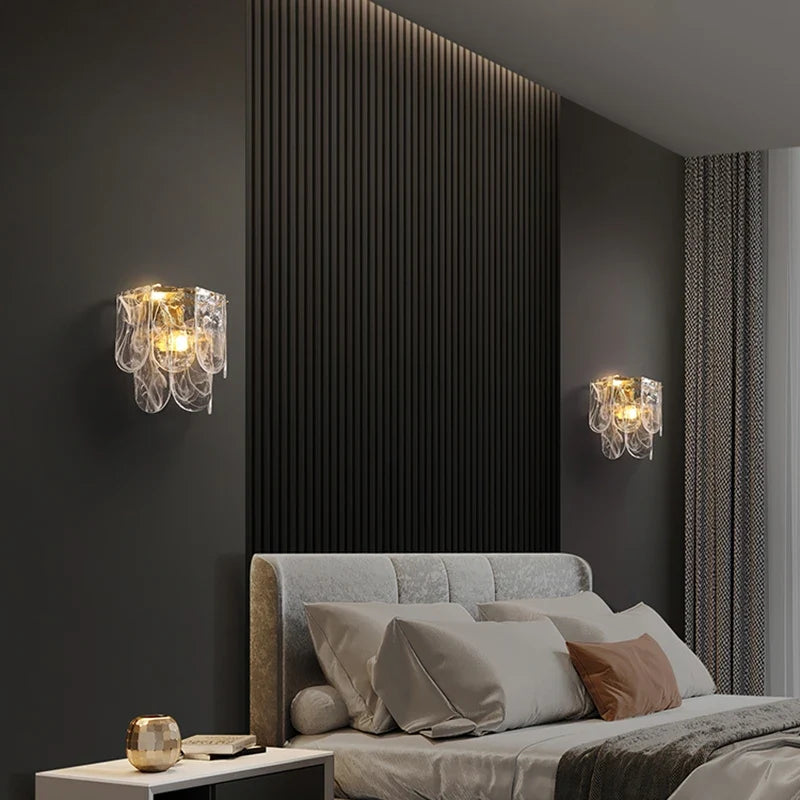 Applique murale led en verre design moderne pour décoration intérieure Milène Clarté - Une Présence de Verre Élégante