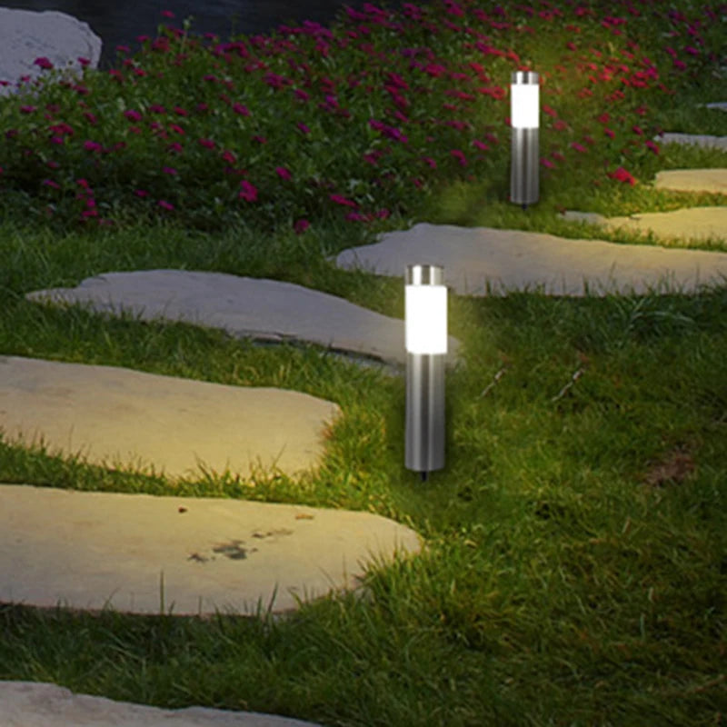 Borne solaire en acier inoxydable à allumage automatique pour allée – Inorée