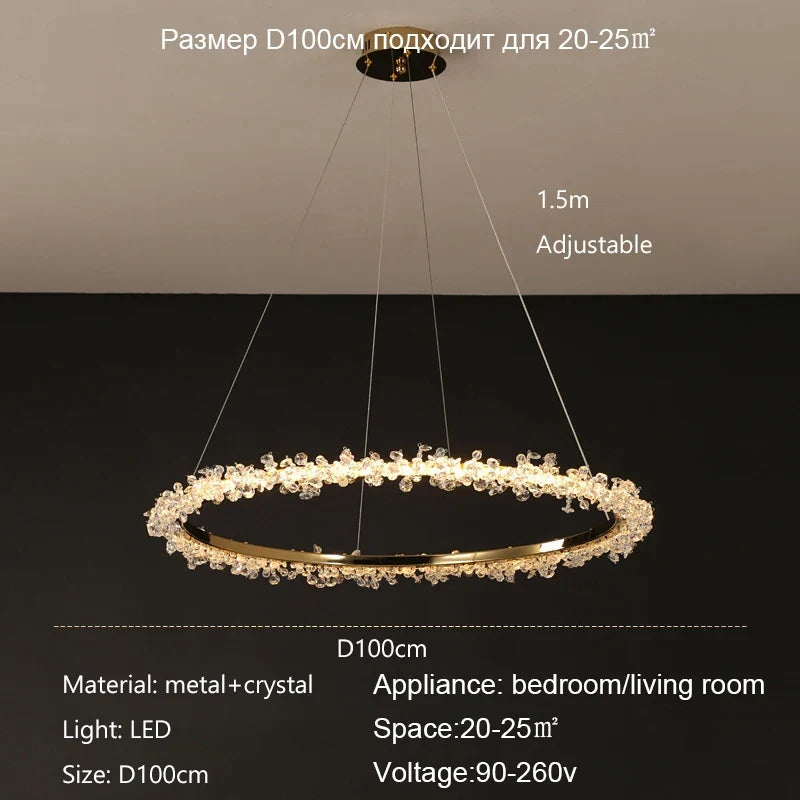 Suspension — Moderne en cristal de luxe suspension décorative