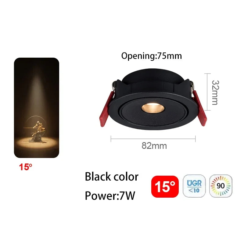 Spot led ultra fin à angle de faisceau pour éclairage intérieur Suzon Solstice en Aluminium - Une Présence Décorative Affirmée