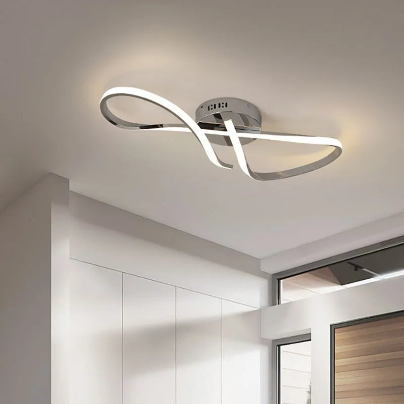 Plafonnier — Moderne à LEDs pour salon salle à manger chambre doré chromé luminaire intérieur
