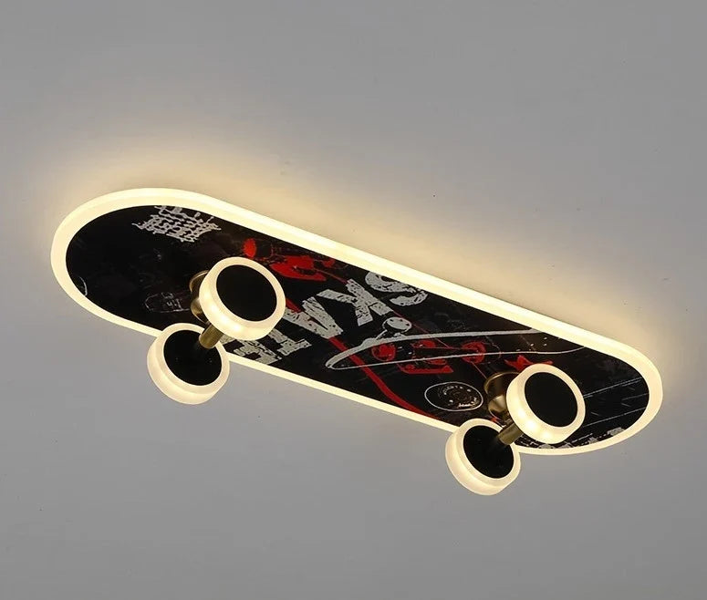 Plafonnier créatif nordique skateboard pour chambre d'enfant moderne Lisandre Essor - Esprit Épuré & Harmonie Intérieure