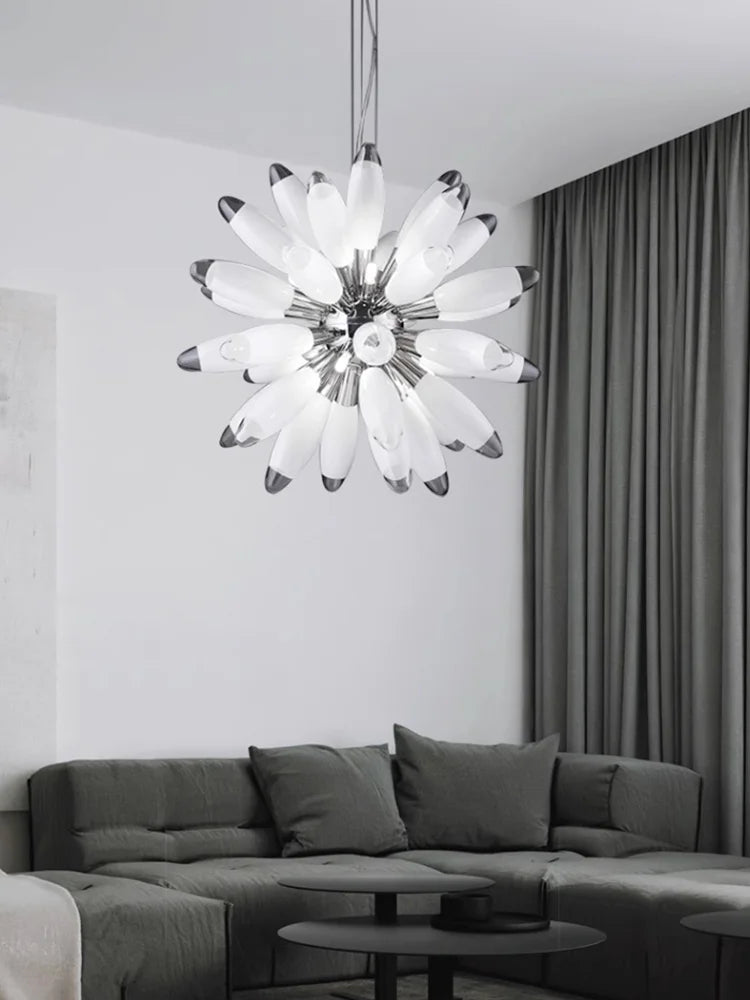 Abat-jour — À LED design avec abat-jour en verre élégante finition brillante