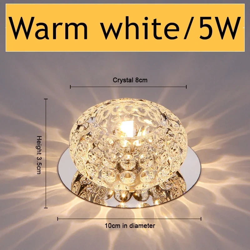 Plafonnier en cristal à led pour décoration moderne Cléa Écho - Une Note Scintillante dans le Décor