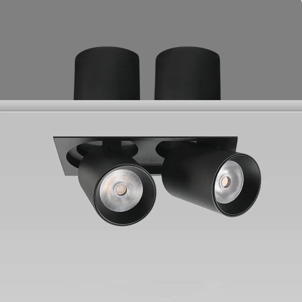 Spot encastré led carré télescopique rotation flexible pour maison Élisa Balade - Géométrie & Élégance Visuelle