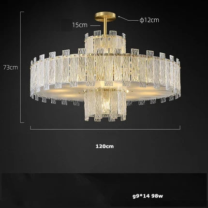 Plafonnier design rond à couches en cuivre doré Émilien Cadence - Éclat du Métal & Élégance Intérieure