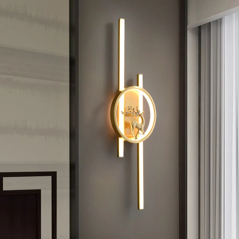 Applique murale — En cuivre style chinois pour éclairage intérieur