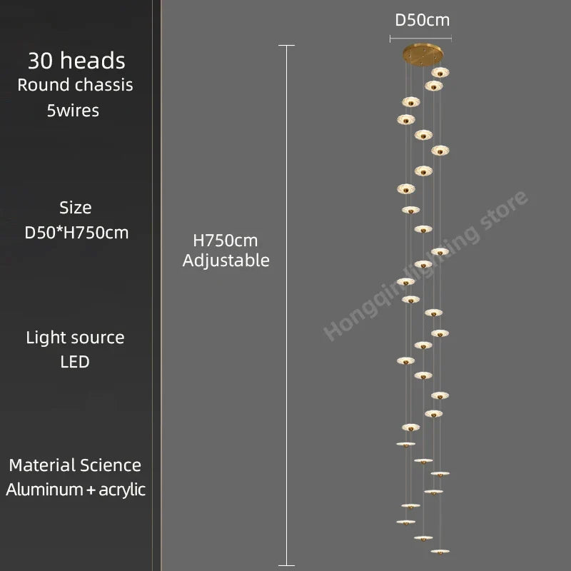 Lustre — Moderne à LED pour éclairage intérieur élégant