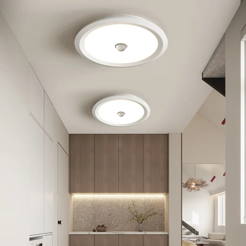 Plafonnier led ultra-mince avec capteur de corps humain Melchior Versant en Aluminium - Lignes Dessinées & Décor Raffiné
