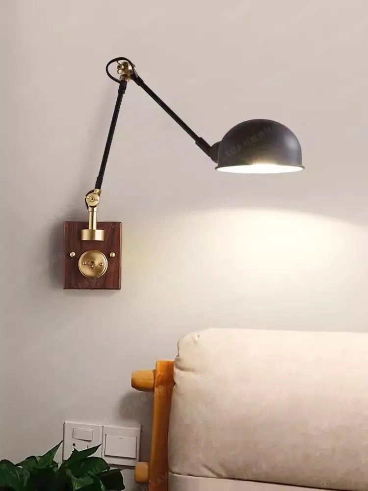 Applique murale moderne à bras long luminaire décoratif d'intérieur Nine Florilège en Bois - Chaleur du Bois & Atmosphère Accueillante