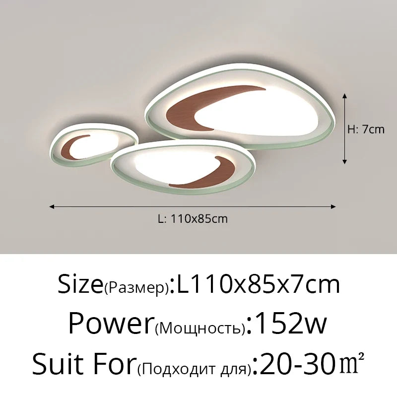 Lustre — Nordique en bois pour éclairage intérieur lampara techo