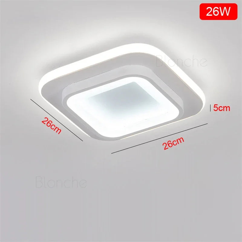 Plafonnier moderne à leds design rond ou carré pour décoration intérieure Léna Quintette - Courbes Douces & Décor Équilibré