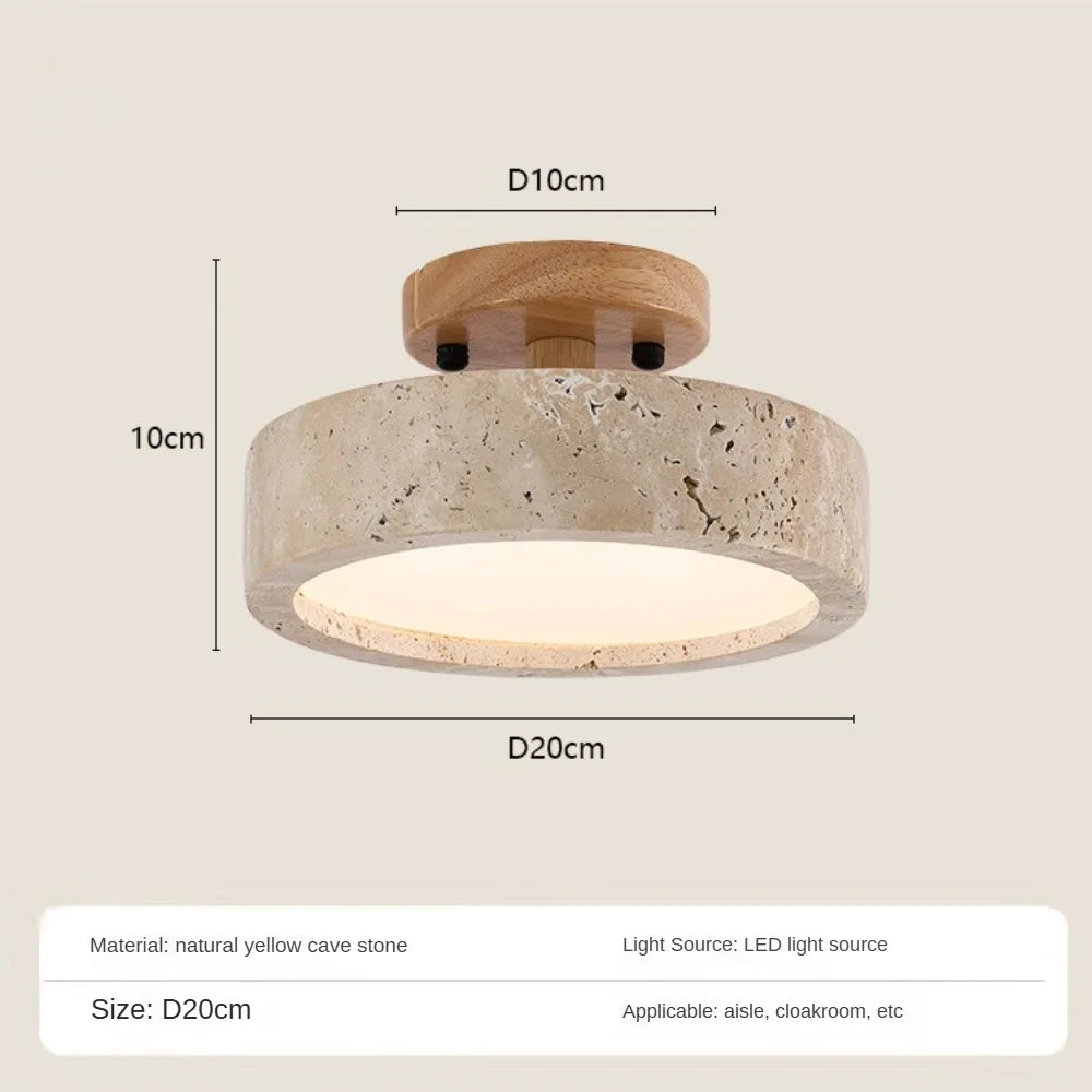 Plafonnier — En marbre wabi sabi pour décoration intérieure et extérieure
