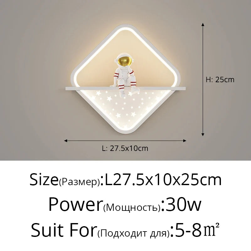 lampe de chevet lune astronaute décor minimaliste moderne