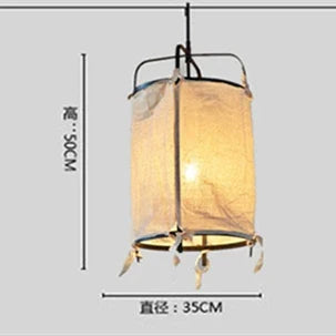 Suspension en fer et lin style japonais pour décoration intérieure – Séliane Sillage