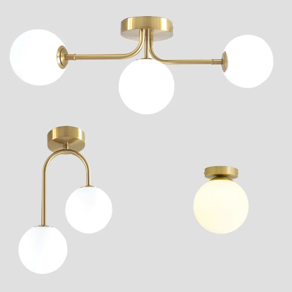 Plafonnier — Boule simple en acrylique pour divers espaces