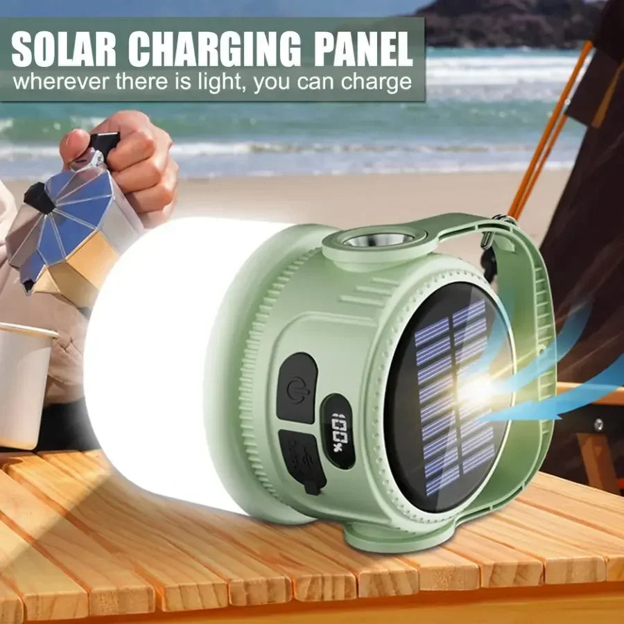 Lanterne solaire LED rechargeable portable pour camping – Nomélie