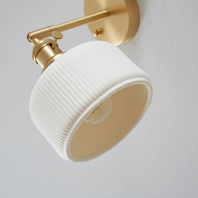 Applique murale — En verre et cuivre doré design moderne pour intérieur et extérieur