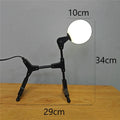lampe de sol art abstrait animaux fer décoration nordique