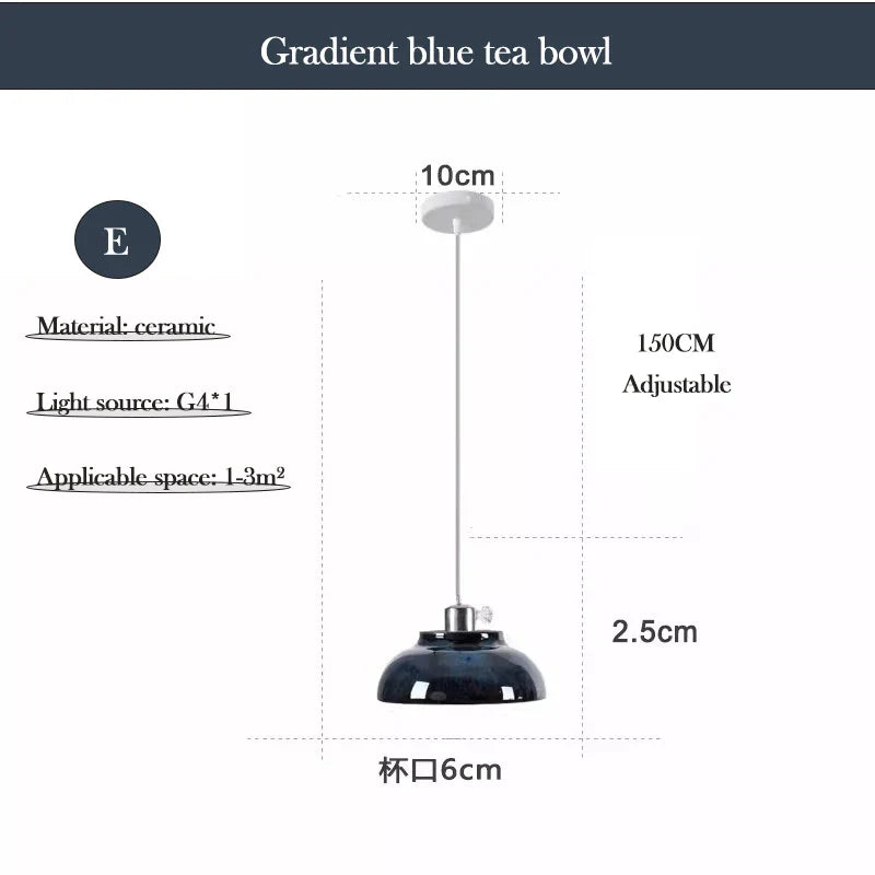 lampe de tasse en céramique style nordique minimaliste moderne