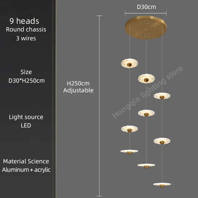 Lustre — Moderne à LED pour éclairage intérieur élégant
