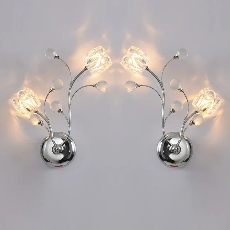 Applique murale en cristal doré pour intérieur décoratif Flore Rêve - Simplicité & Caractère au Quotidien
