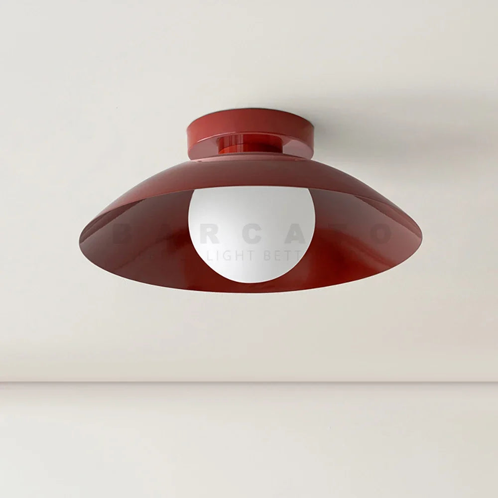 Abat-jour — Nordiques chambre d'enfants abat-jour en métal coloré 110V 220V Beige rouge G9 lampe moderne pour couloir allée intérieur créatif
