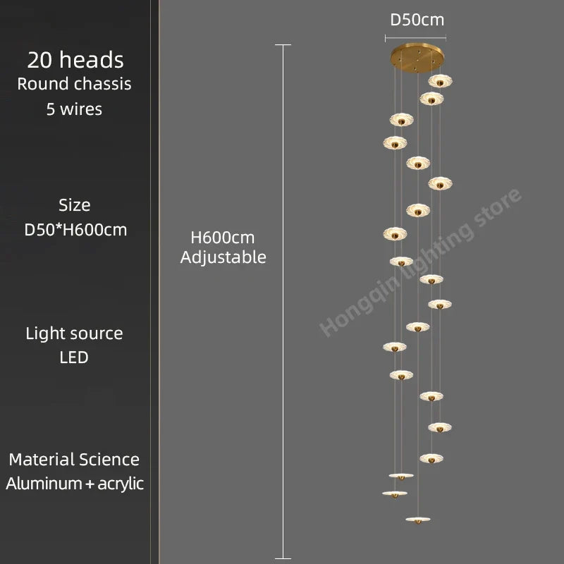 Lustre — Moderne à LED pour éclairage intérieur élégant