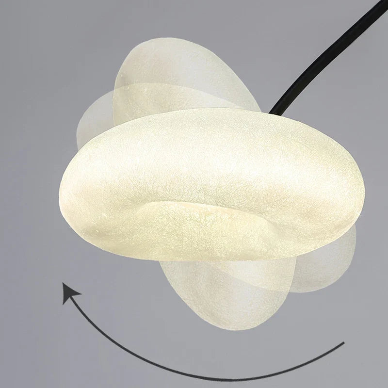 Lampadaire — OUFULA pêche lampadaire nordique moderne famille salon à côté du canapé créatif nuage LED décoratif lampe sur pied