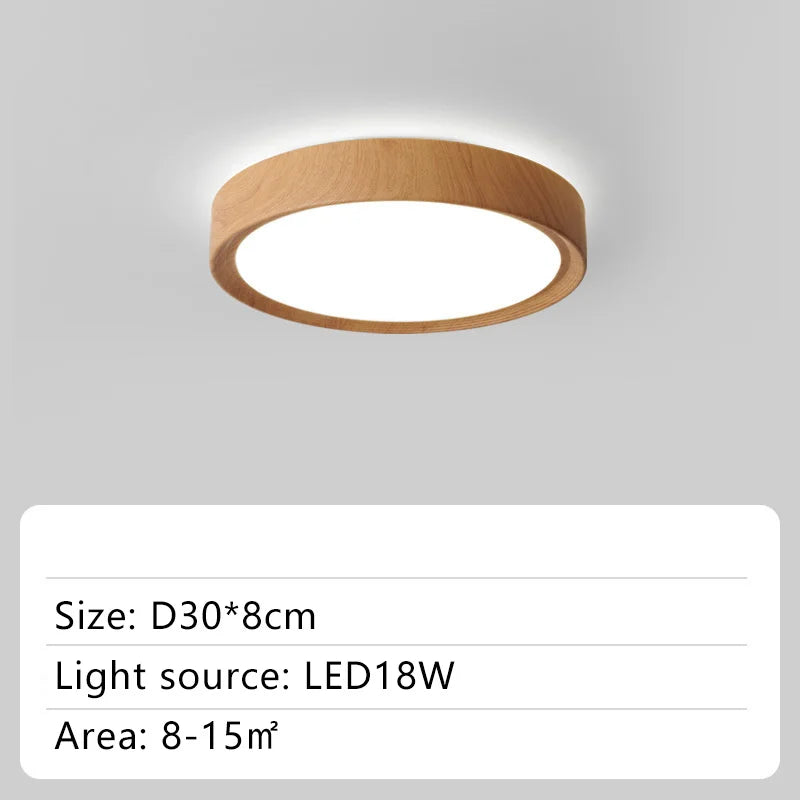 Plafonnier led rond en bois éclairage d'intérieur luminaire décoratif Paul Souffle - Esprit Naturel & Décor Chaleureux