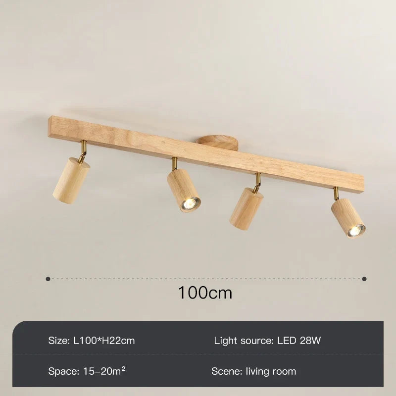 Lustre Grain de bois Led avec projecteur pour salon chambre plafonniers éclairage décor noir Lustre cuisine luminaire Lucille Rive - Un Accent Raffiné au Quotidien