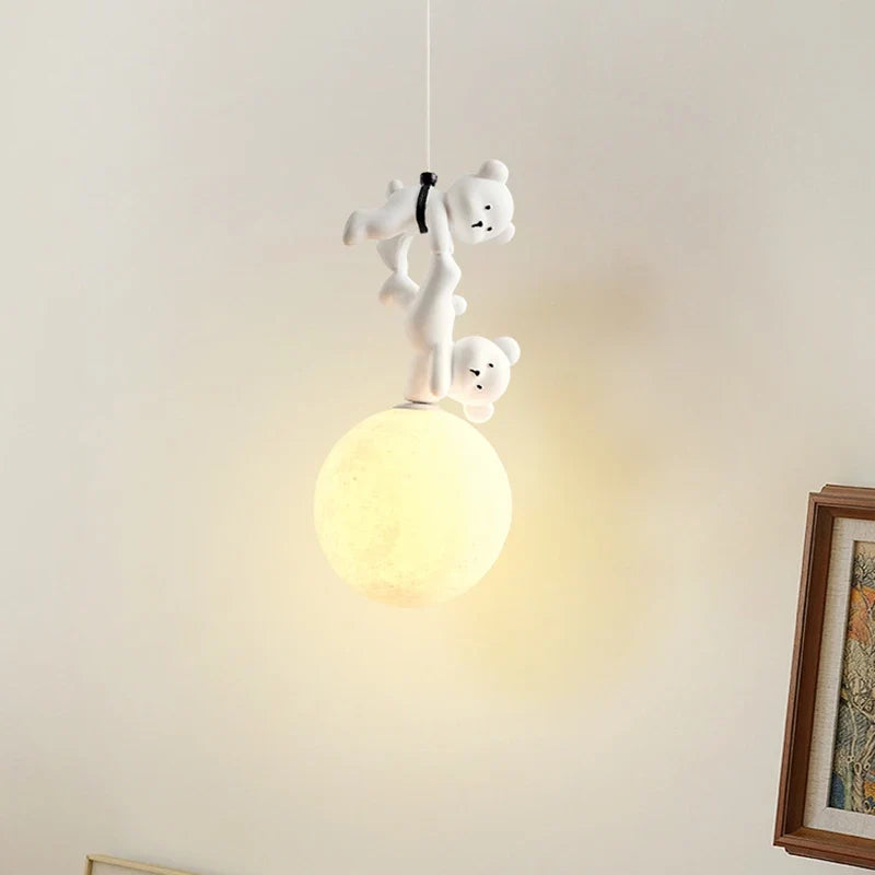 lampe en résine design ours pour chambre d'enfant décorative