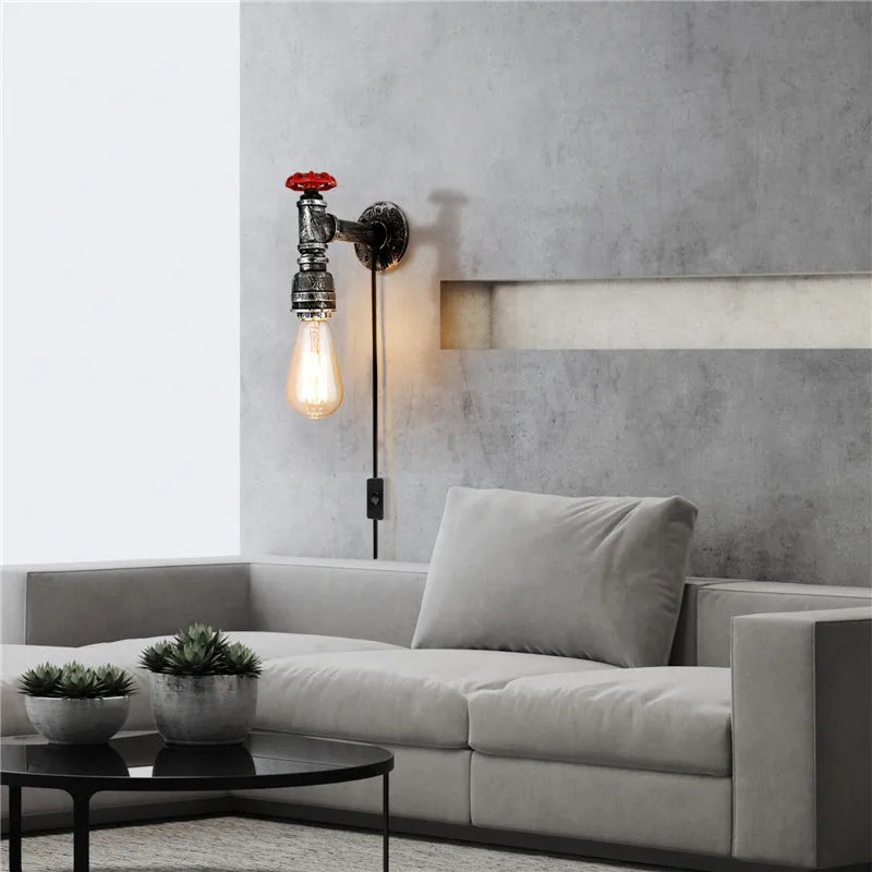 Applique murale — Vintage style industriel avec interrupteur pour intérieur