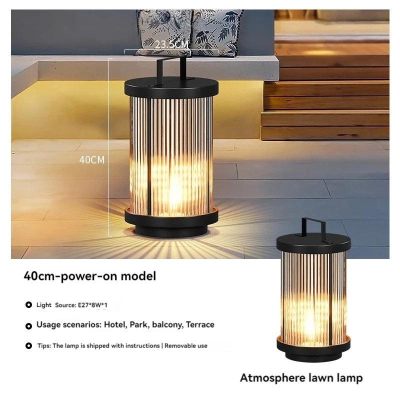 Lampadaire solaire extérieur étanche en verre pour jardin – Lioris Rivage