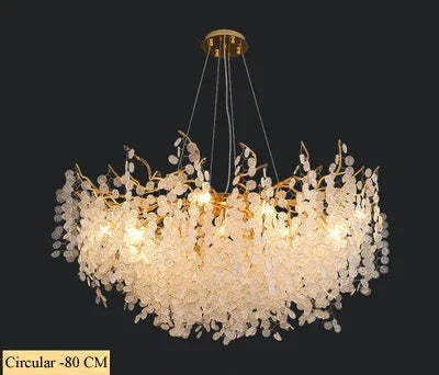 Lustre — Vintage en verre craquelé pour décoration intérieure à LED