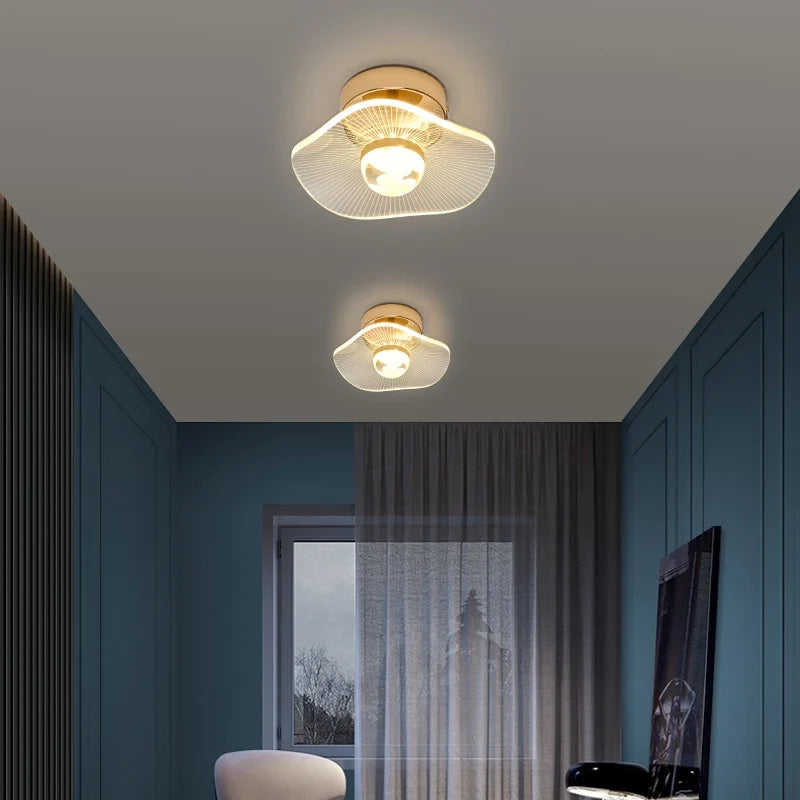 Plafonnier led moderne nordique pour intérieur et balcon Juliette Résonance - Lignes Épurées & Atmosphère Sereine