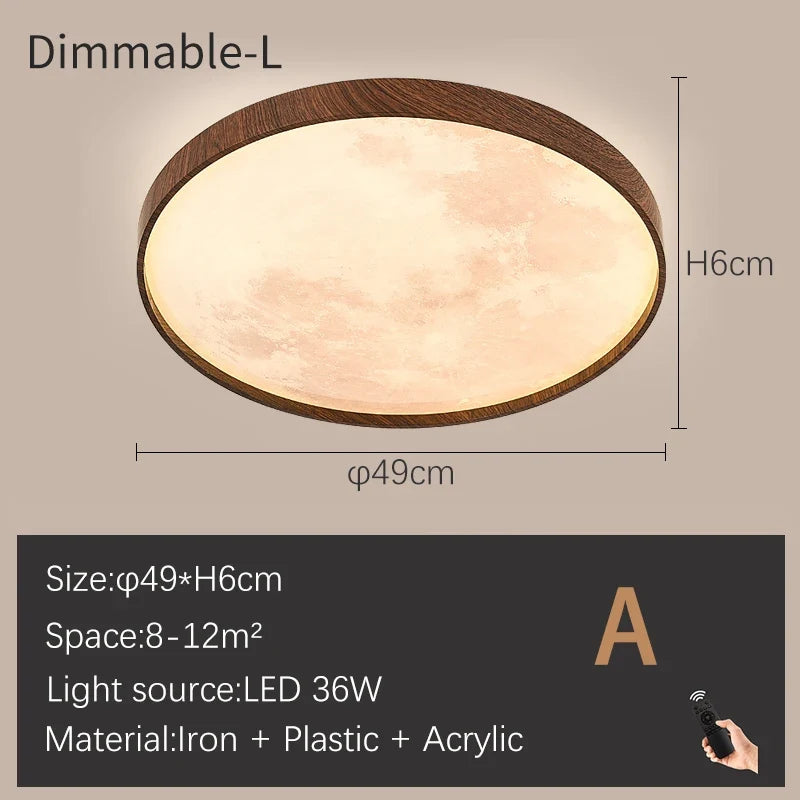 Plafonnier — Lune moderne LED à intensité variable