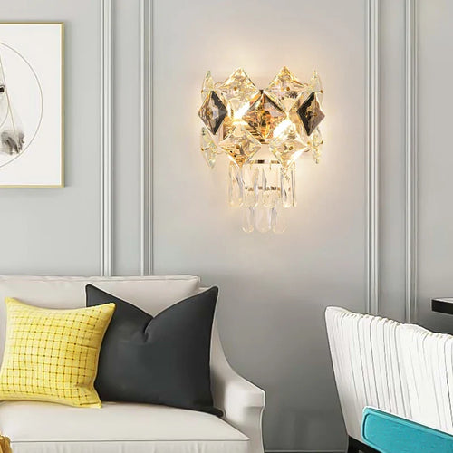 Applique murale led en cristal et acier inoxydable pour intérieur moderne Rémi Sonate - Une Note Actuelle dans le Décor