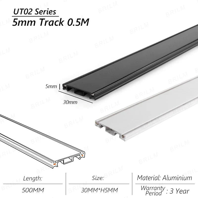 Luminaire — Rail d'éclairage magnétique ultra fin montage en surface pour magasin