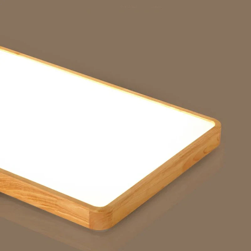 Plafonnier — Moderne ultra fin avec télécommande en bois et acrylique