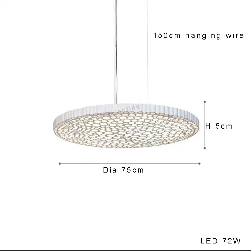 Plafonnier led minimaliste en nid d'abeille créatif et élégant Armand Horizon - Une Présence Sobre et Élégante