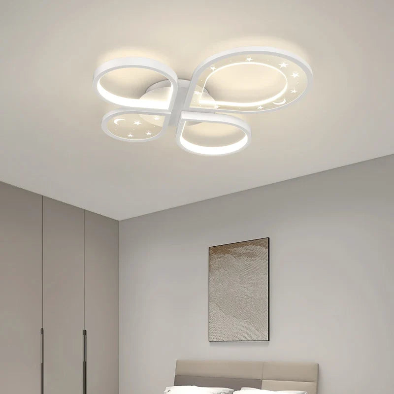 Plafonnier led créatif lustre nordique moderne éclairage doré Cybèle Étude - Lignes Épurées & Atmosphère Sereine